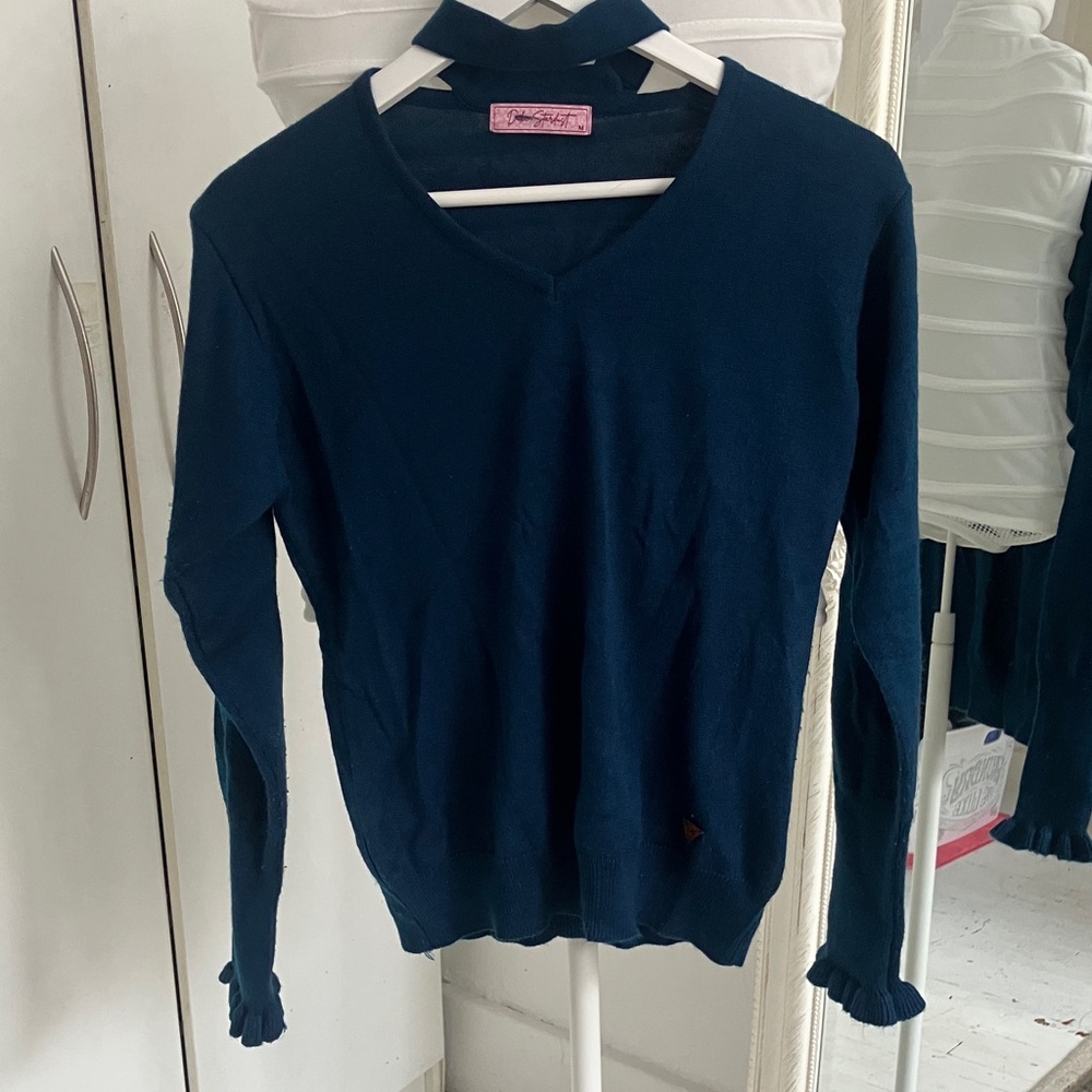 V-Neck Navy Sweater